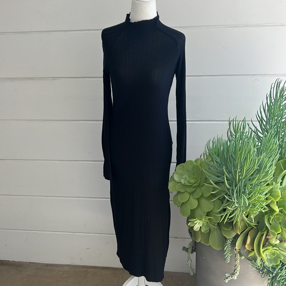 Enza Costa Long Sleeves Sweater MIDI Dress NWOT - Picture 8 of 11